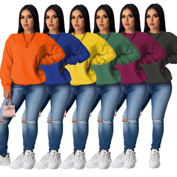 

women's hoodies & sweatshirts preppy style neon orange yellow sweatshirt hoodie autumn winter clothing for women 2021 high street girls, Black