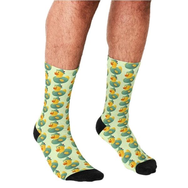 

men's socks funny robin hood rubber duck men harajuku happy hip hop novelty cute boys crew casual crazy for, Black