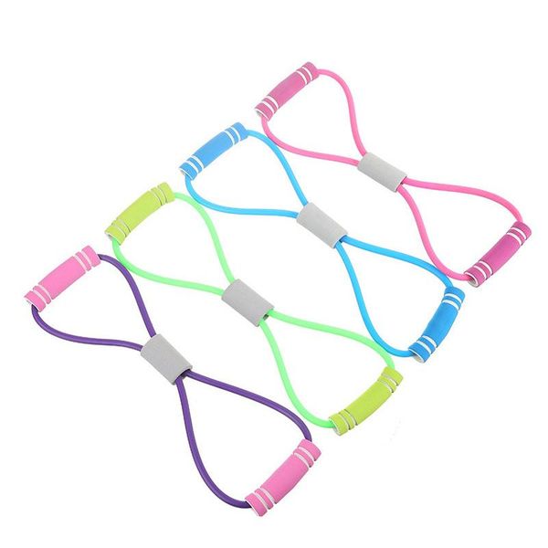 

8-character resistance bands exercise arm shoulder elastic band fitness cintas elasticas equipment