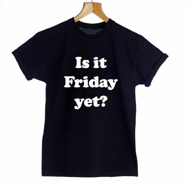 

women's t-shirt summer for women 2021 t shirt is it friday yet tshirt funny fashion ladies plus size casual black grey white