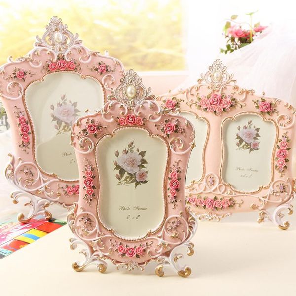 

frames 6 inches 7 inch po frame european ppastoral retro wedding pink wall-mounted decoration