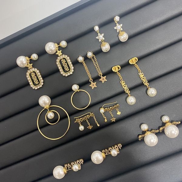 

special offer 70% off dijia pearl earrings with for women, Golden;silver