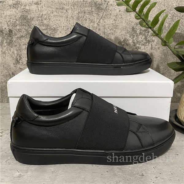 

2022 New Top Quality Mens Womens Casual Shoes Fashion White Leather Pelle Appartamento Dress Party Dimensione With Box EUR 35-46, Black