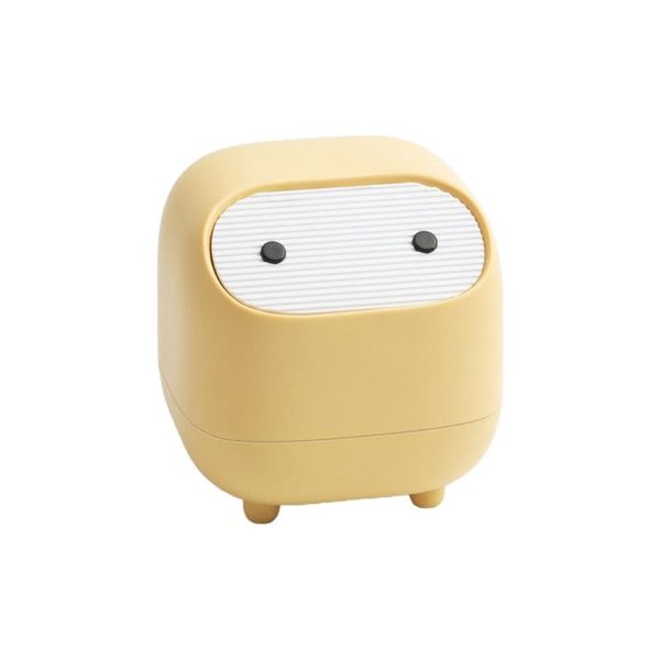 

storage bottles & jars mini cute waste bin desktrash can with lid garbage organizer press bucket