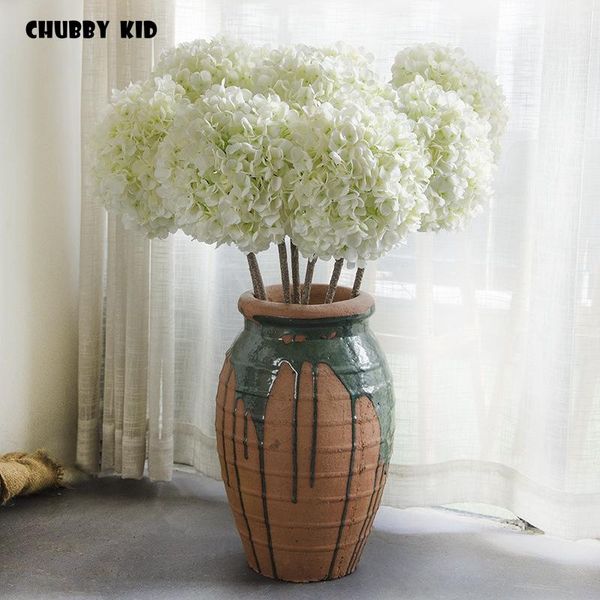 

10pcs wholesale 82cm long stem large silk hydrangeas big size artificial flower fake wedding decorative flowers & wreaths