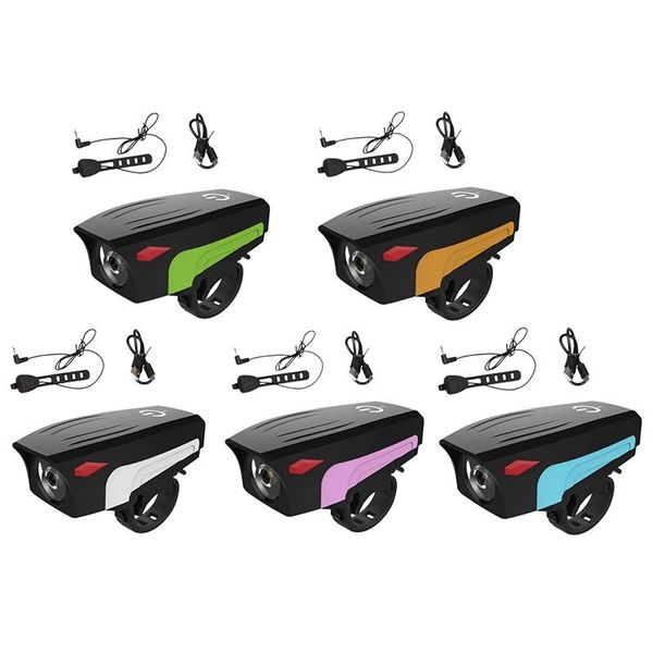 

bike lights bicycle headlights usb charging horn warning night riding equipment
