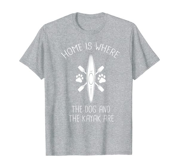 

kayaking gift shirt outdoors dog and kayak t-shirt, White;black