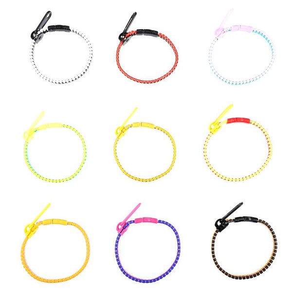 

party favor 40pcs kids zipper bracelets candy color