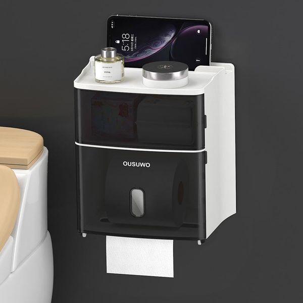 

tissue boxes & napkins punch-box simple multifunctional plastic pumping toilet wall roll paper