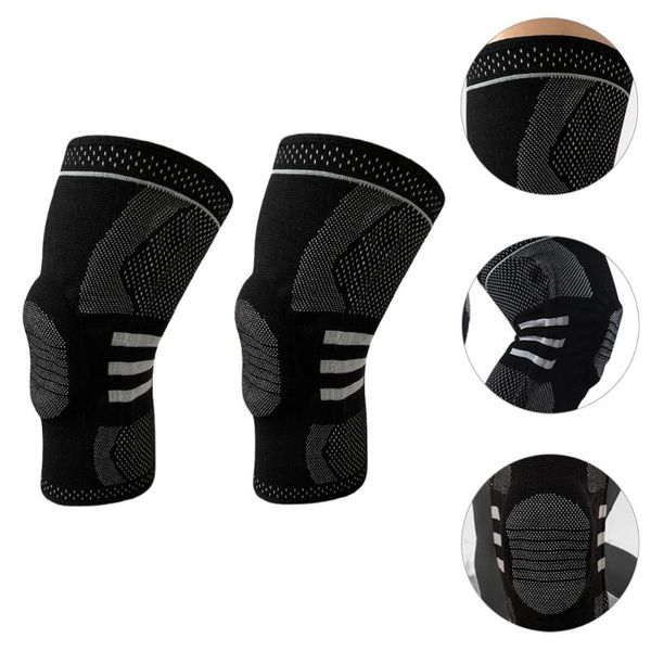 

elbow & knee pads 1 pair sleeve support protective pad for sports, Black;gray