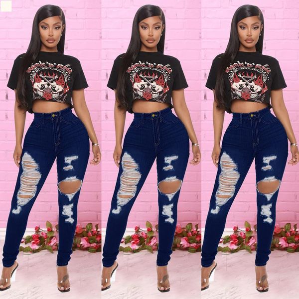 

ripped pants mom denim trousers womens leggings plus size women designer jeans femme black womans clothes streetwear high waisted fashion fe, Blue