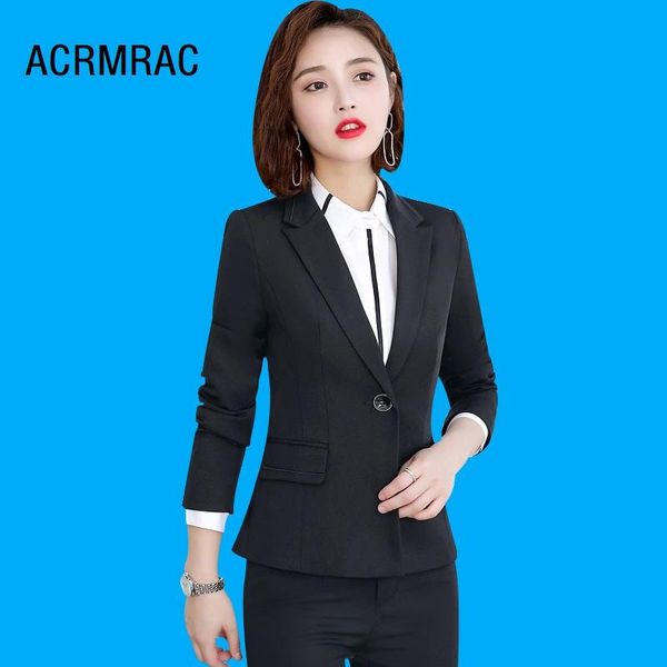 

women suits slim spring autumn solid color jacket pants 2-piece set ol formal woman 1882 women's two piece, White