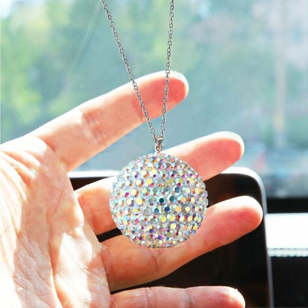 

interior decorations collection car gift pendant 3.5cm ball rear view mirror hanging ornament colorful