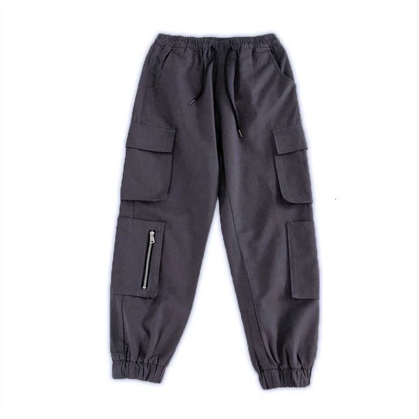 

dark men's functional tooling pants fall casual multi pocket sports leggings, Black