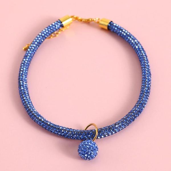 

cat collars & leads pretty necklace portable easy-wearing cats puppy inlaid rhinestone collar pendant pet