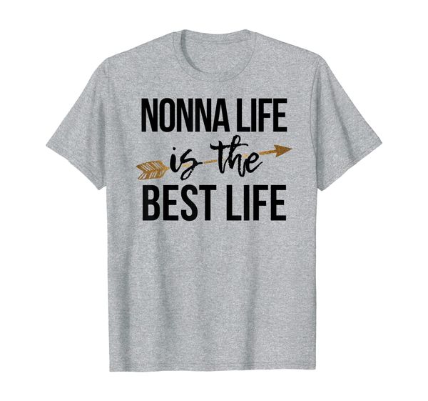 

gold arrow nonna life is the life shirt, White;black