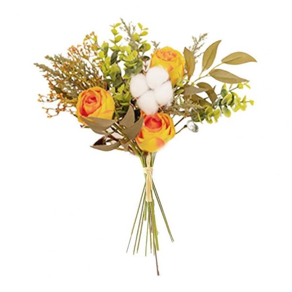 

decorative flowers & wreaths 1 bouquet artificial faux silk flower simulation rose deskornaments wedding party bride holding decor