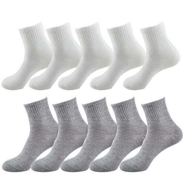 

10pair women socks breathable ankle socks solid color short comfortable cotton low cut socks black white gray 210720