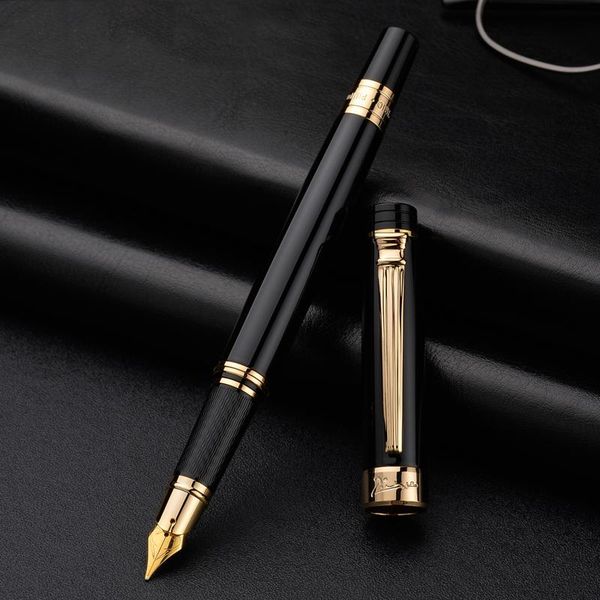 

fountain pens pimio917 smooth writing pen f nib 0.5mm metal ink for gold/silver clip gift with original box