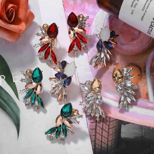 Bunte Ohrstecker Acryl Kristall Stein Frauen Piercing Ohrring Trendy Hochzeit Schmuck Großhandel