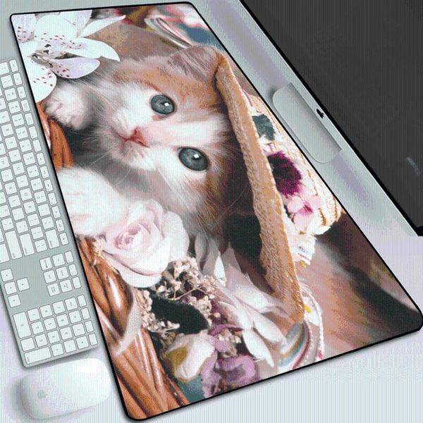 

mouse pads & wrist rests cute cat cartoon gaming pad large lapnon-slip girl office