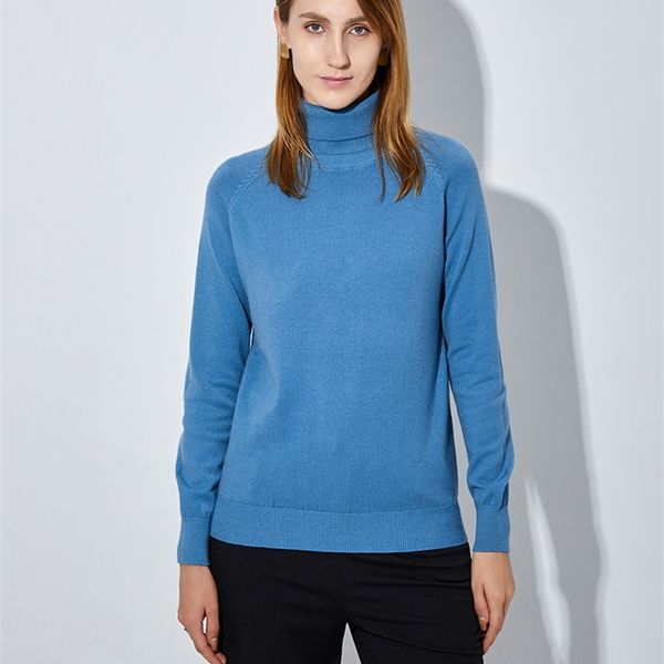 GCAROL Autunno Inverno Donna Dolcevita Caramelle Maglione Caldo Ispessito Morbido Pullover Lavorato a Mano Elegante Minimalista Basic Jumper XXL 211215