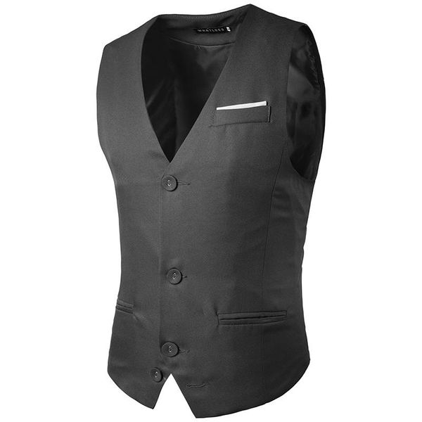 

men's vests fashion slim fit single breasted vest men 2021 brand business casual suit waistcoat wedding party gilet costume xxl, Black;white