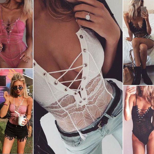 

swimwear women lace up one piece 2021 summer hollow out tie-up sleeveless see through bandage cut swimsuit two-piece suits