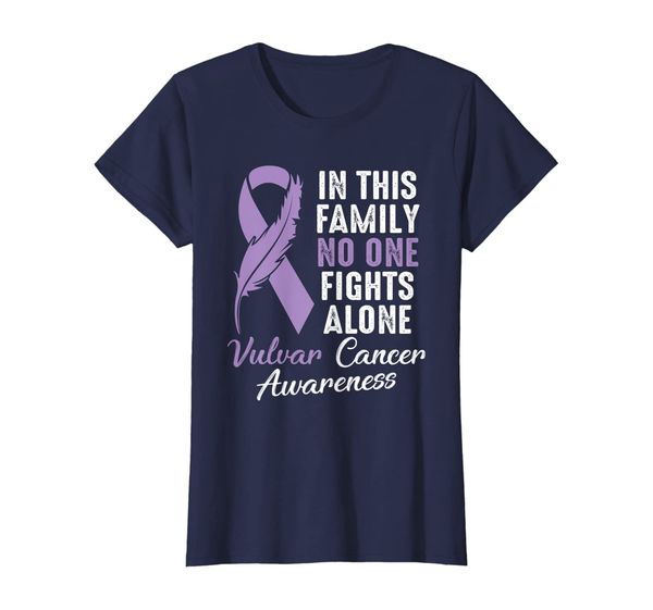 

Womens In This Family No One Fights Alone Vulvar Cancer T-Shirt, Mainly pictures