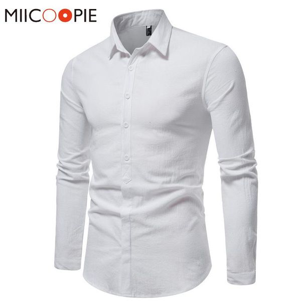 

men's casual shirts 5xl plus size social pullover shirt blouses men long sleeve turndown collar pure color cotton mens fashion clothes, White;black