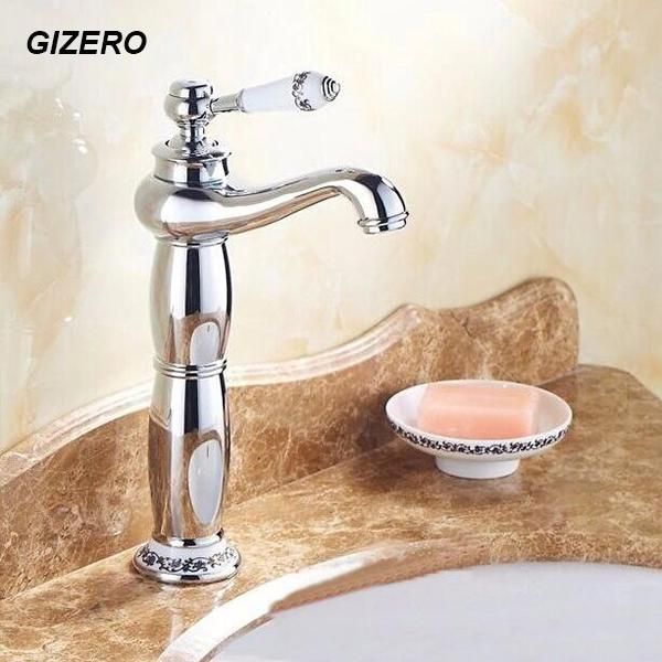 

bathroom sink faucets tall basin mixer faucet deck mounted chrome polish ceramic handle and cold washbasin torneira zr602