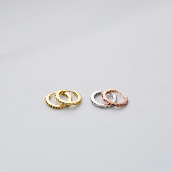 

zircon micro inlaid round small stud fashion cartilage earrings jewelry