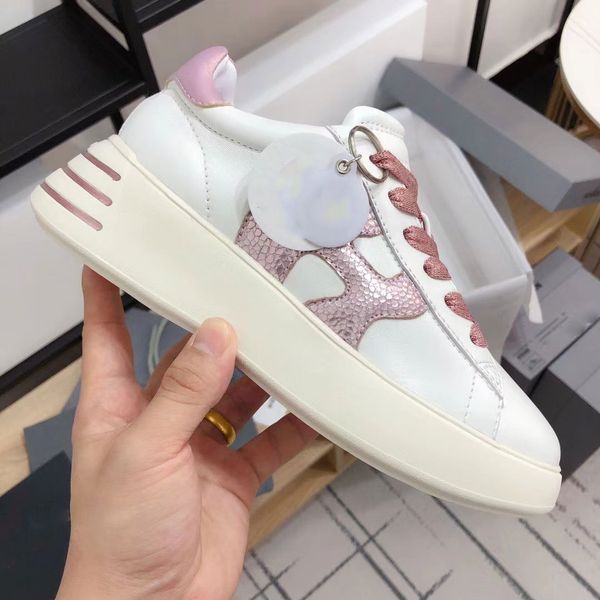 

casual shoes 2021 high casual shoes fashion all match stylist suede reflective leather sports splicing platform lace up printing, Black