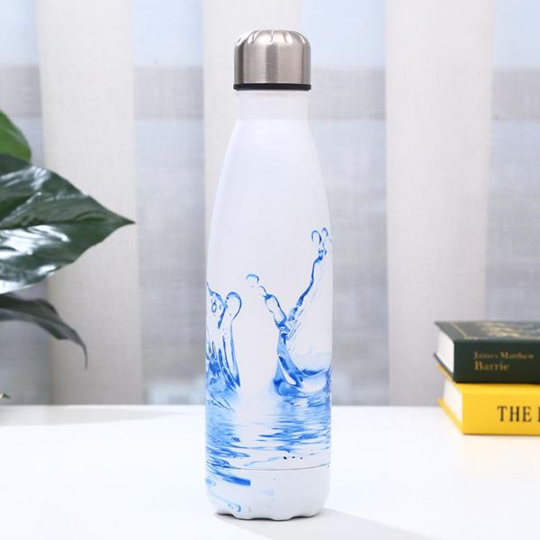 

water bottle 500ml vacuum insulated flask thermal sport chilly cold cup stainless steel creative