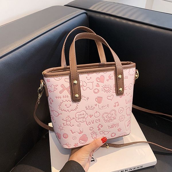 

daily bag high-grade bag for women summer 2021 new trendy fashion embossing portable bucket bag all-match ins shoulder messenger