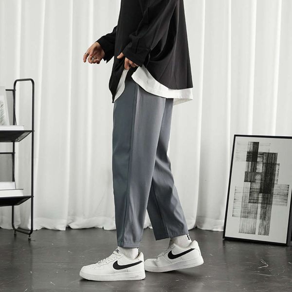 

shorts pants men's summer casual pants fashion loose straight nine point solid color, White;black