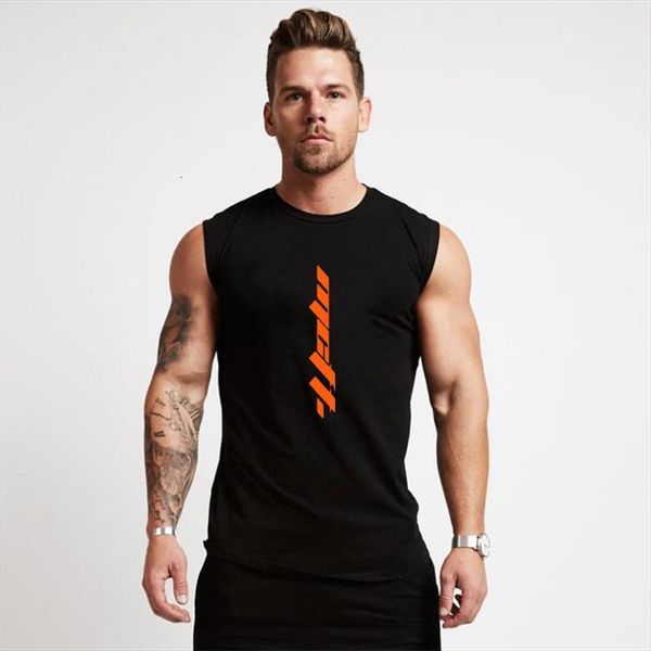

summer gym tank men workout mens sleeveless shirt bodybuilding clothing fitness sportswear muscle vests tank, White;black
