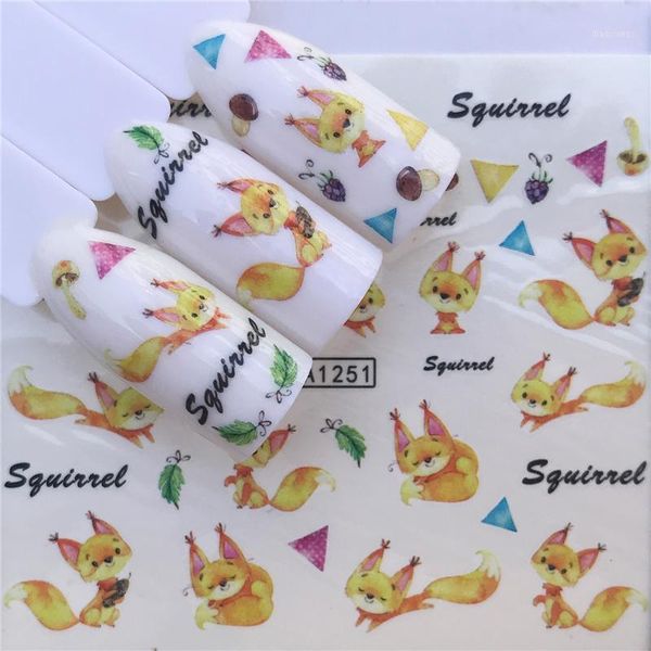 

designs /cat/flower/character nail sticker water transfer art decals1, Black