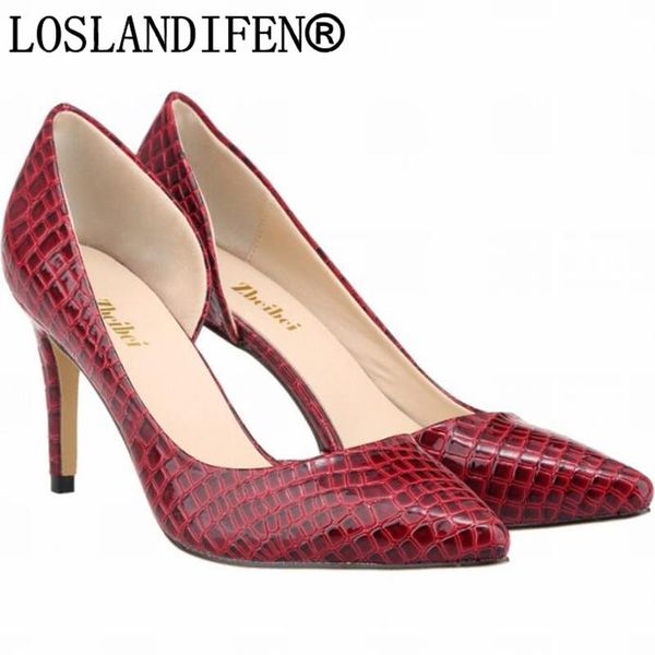 

women pumps patent leather high heels pu serpentine shoes pointed toe 8cm thin waterproof platfo wedding dress, Black