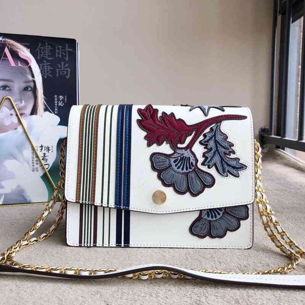 

branded crossbody handbag designer tote bag mini luxurys bags outlet tb women's grain cowhide car line patchwork 896 medium single shou