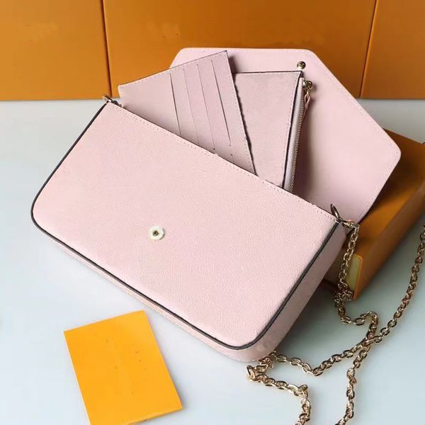 

original luxurys designers bags purse woman fashion monogrames multi pochette felicie chain crossbody shoulder bag with box dustbag 3pic/set