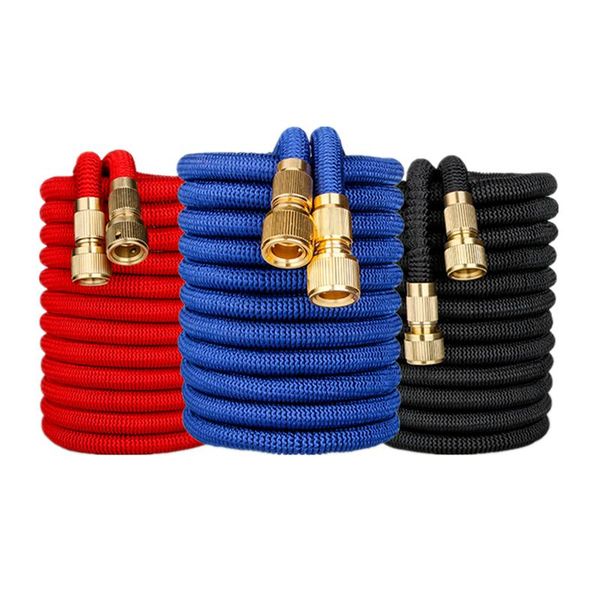 

watering equipments 17-100ft garden hoses adjustable flexible pipe high pressure hose tube car washing cleaning irrigation tools