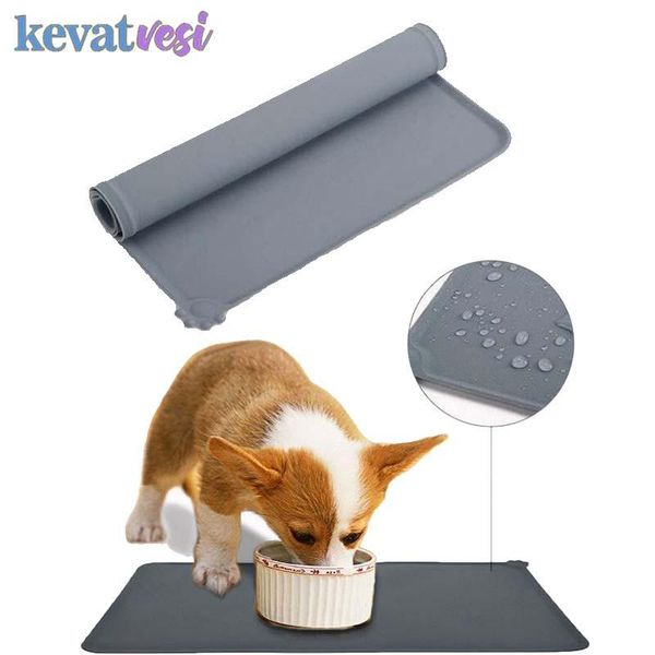 

kennels & pens waterproof pet feeding pad soft silicone stain resistant dog mat easy to clean cat placemat accessories