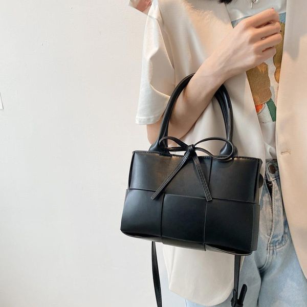 

purses and handbags summer solid color fashion leather woven large capacity women's handbag bolso mujer designer crossbody bags evening