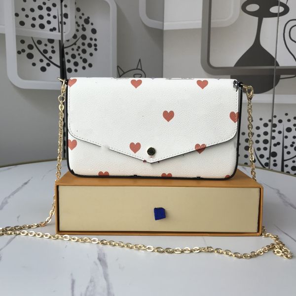

original luxurys designers bags purse woman fashion monogrames multi pochette felicie chain crossbody shoulder bag with box dustbag