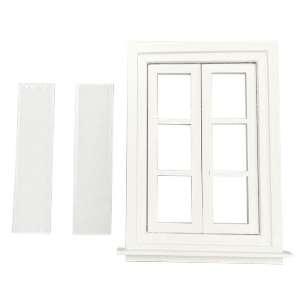 

curtain & drapes 1pc double open window model door mini furniture