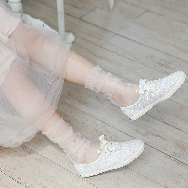 

socks & hosiery summer medium length transparent stockings color shining fashion multi glitter thin mesh stars tulle ultra, Black;white