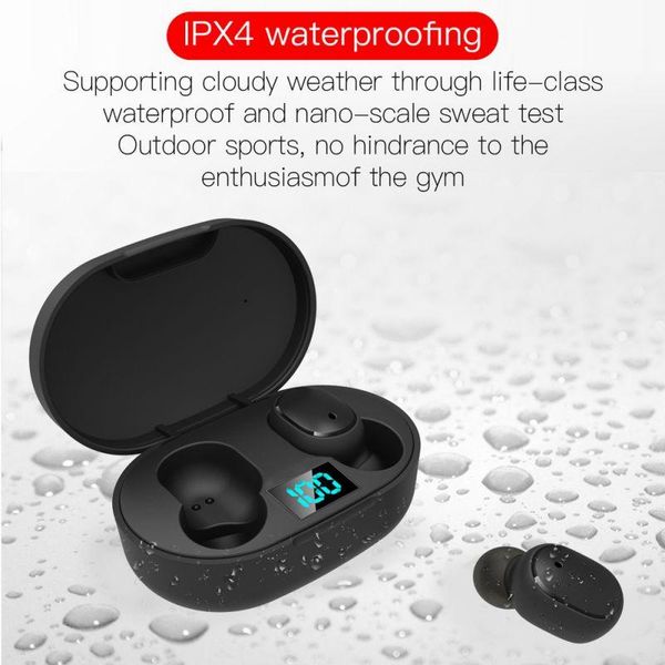 

headphones & earphones kingstar e6s tws bluetooth wireless led display earbuds waterproof noise cancelling sports headset pk a6s