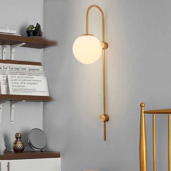 

wall lamp thrisdar nordic creative glass ball light e27 bedroom bedside personality el restaurant cafe lamps