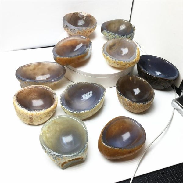 

decorative objects & figurines colorful gray agate bowl jewelry box with crystal stone healing home decor